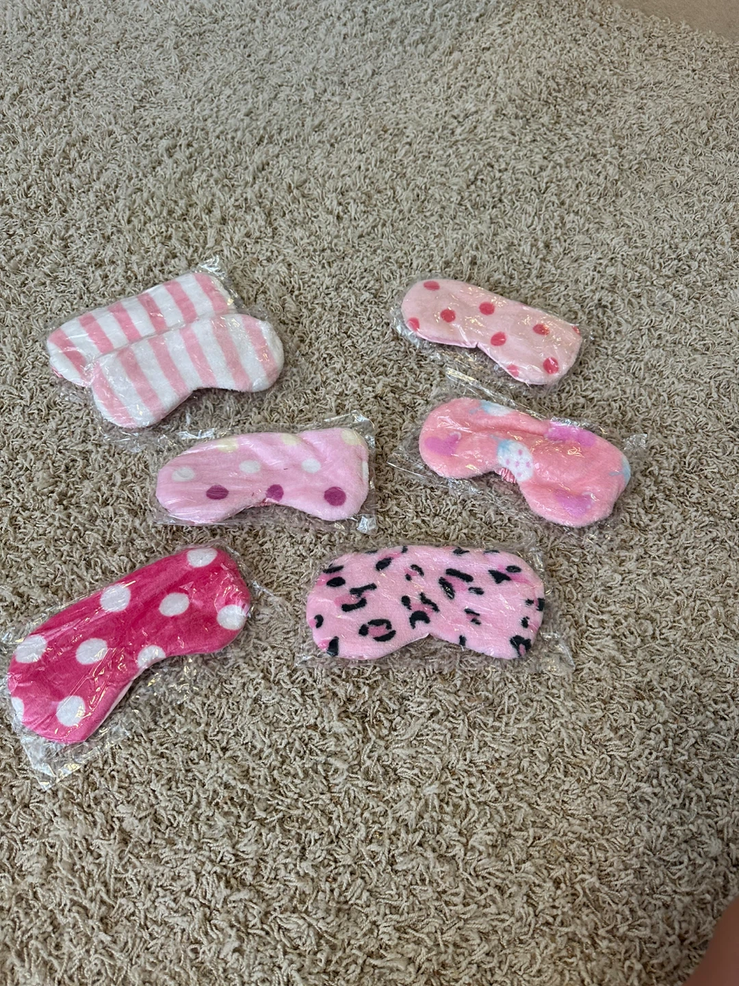 Set of 6 Plush Sleep Masks