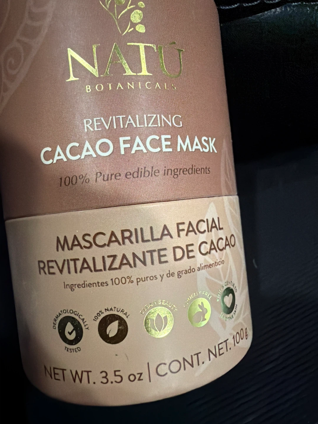 Natu Botanicals Cacao Face Mask - Revitalizing