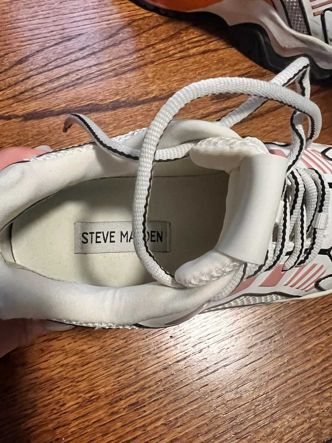 Steve Madden Women's White Pink Orange Chunky Sneakers - photo 4