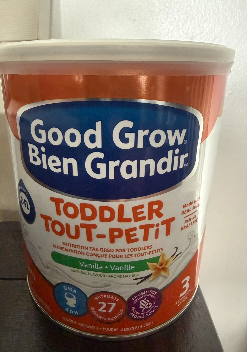 Good Grow Bien Grandir Toddler Nutritional Drink Vanilla 850g