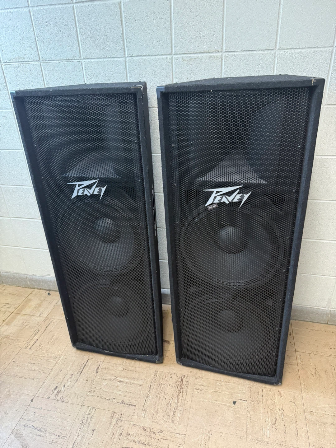 Peavey PV215 15" 2-Way Loudspeaker PA Speakers (Pair)