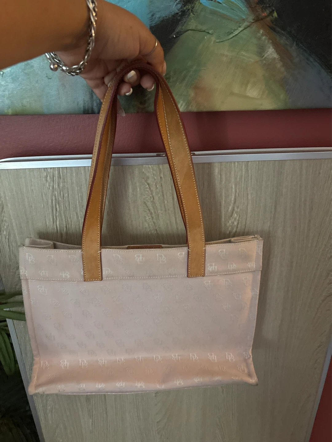 ⚽️ Dooney & Bourke Pink Monogram Tote Bag