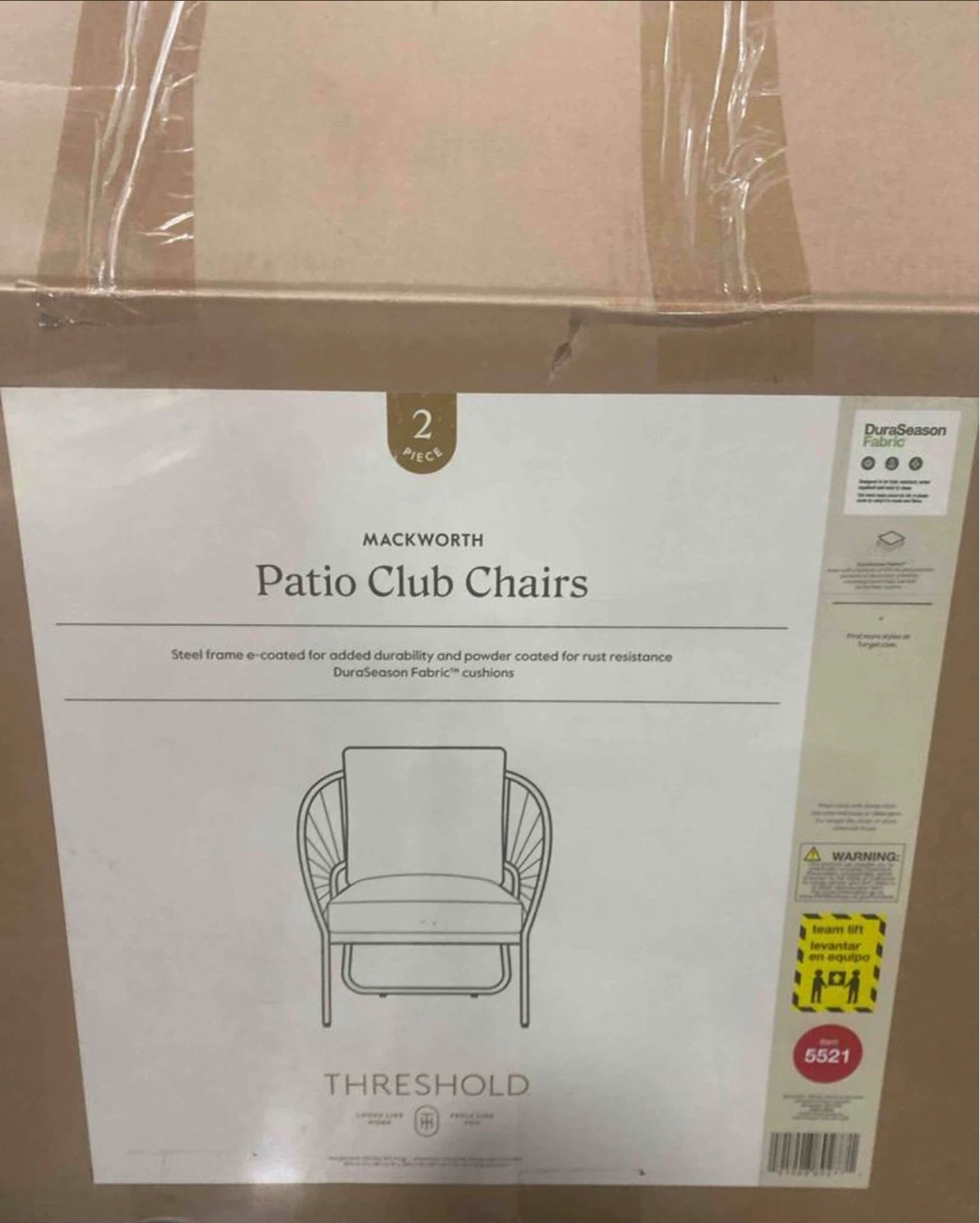 Threshold Mackworth Patio Club Chairs (2 Piece Set) - photo 2