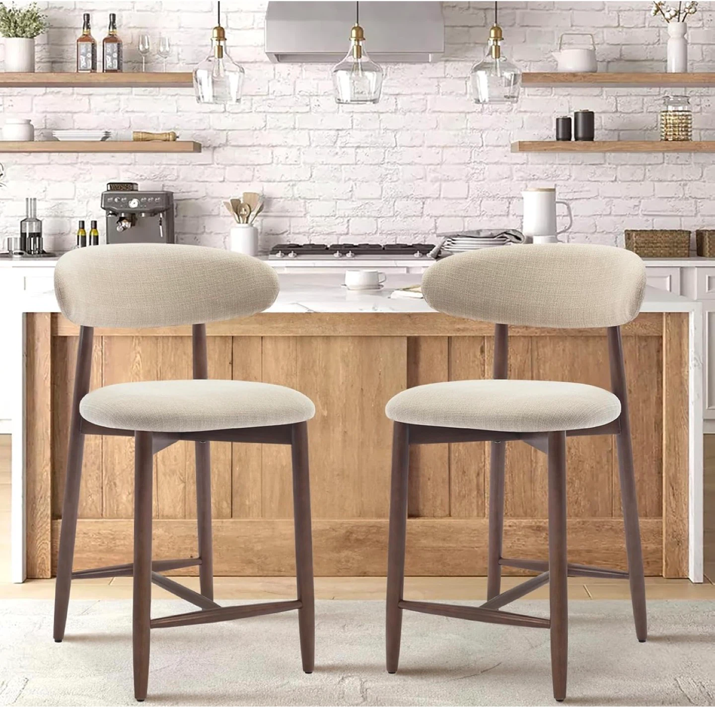 COLAMY Modern Counter Height Bar Stools (Set of 4) - photo 3