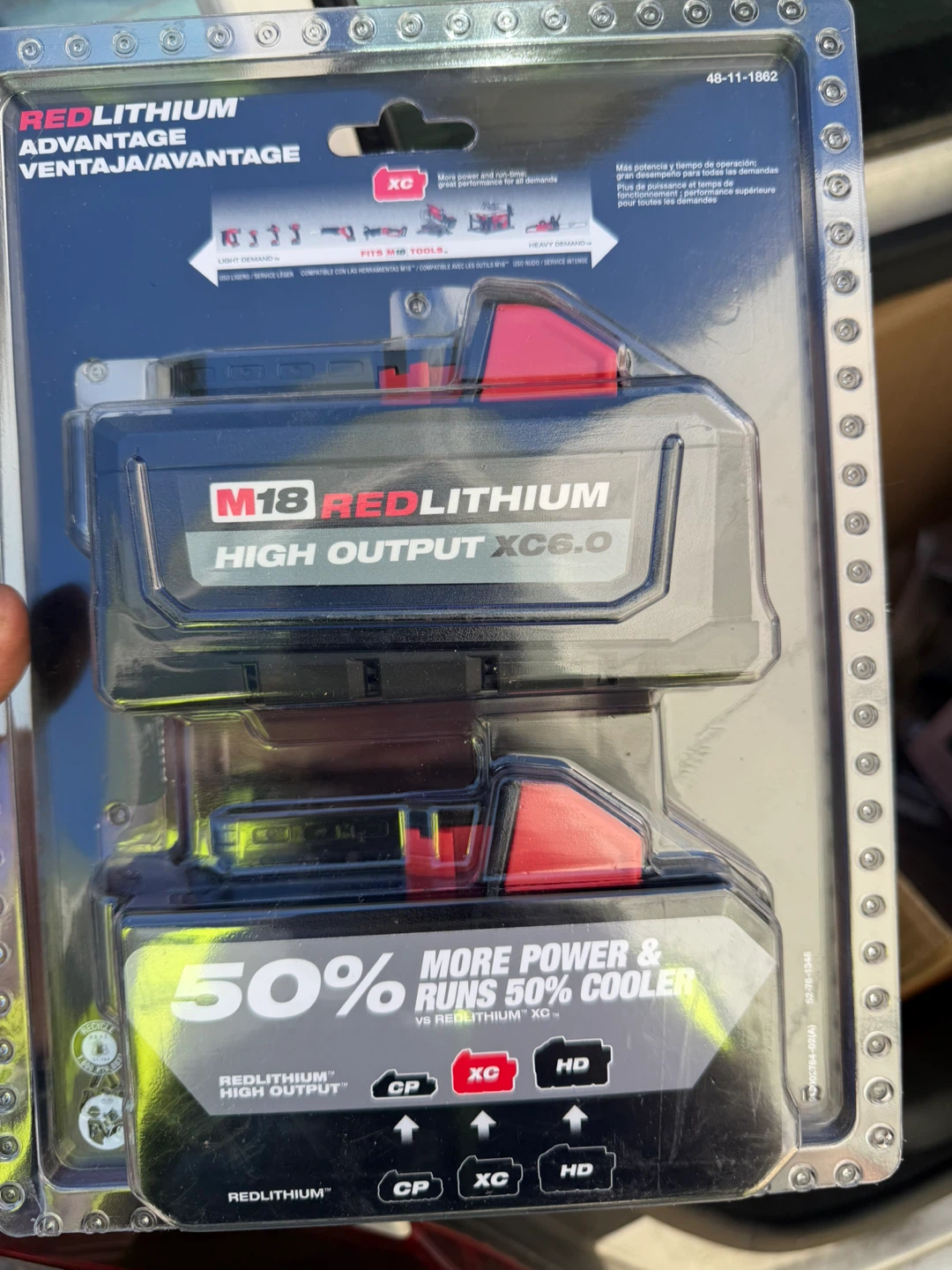 Milwaukee M18 REDLITHIUM HIGH OUTPUT XC6.0 Battery 2-Pack - photo 2
