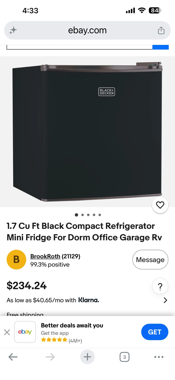 Black+Decker 1.7 Cu Ft Mini Fridge - photo 2