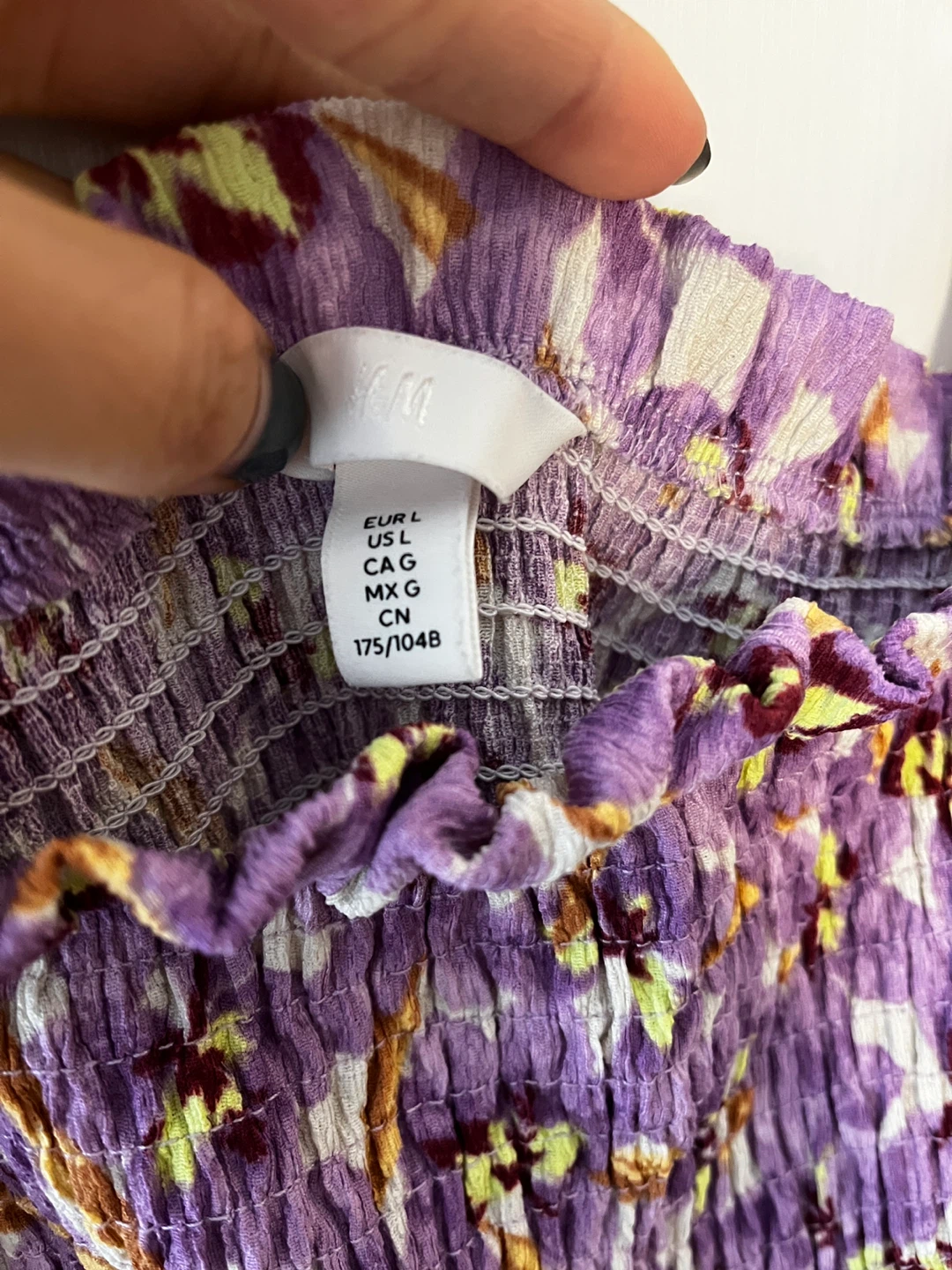 H&M Purple Floral Midi Dress (L)⚽️ - photo 3