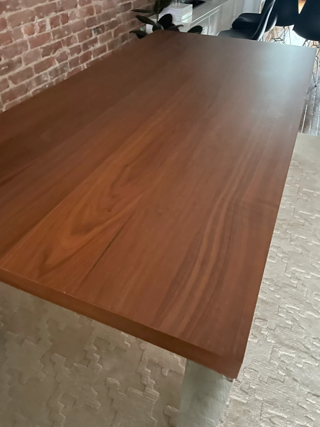 BoConcept Walnut Dining Table + 6 Eames-Style Chairs $550 - photo 4