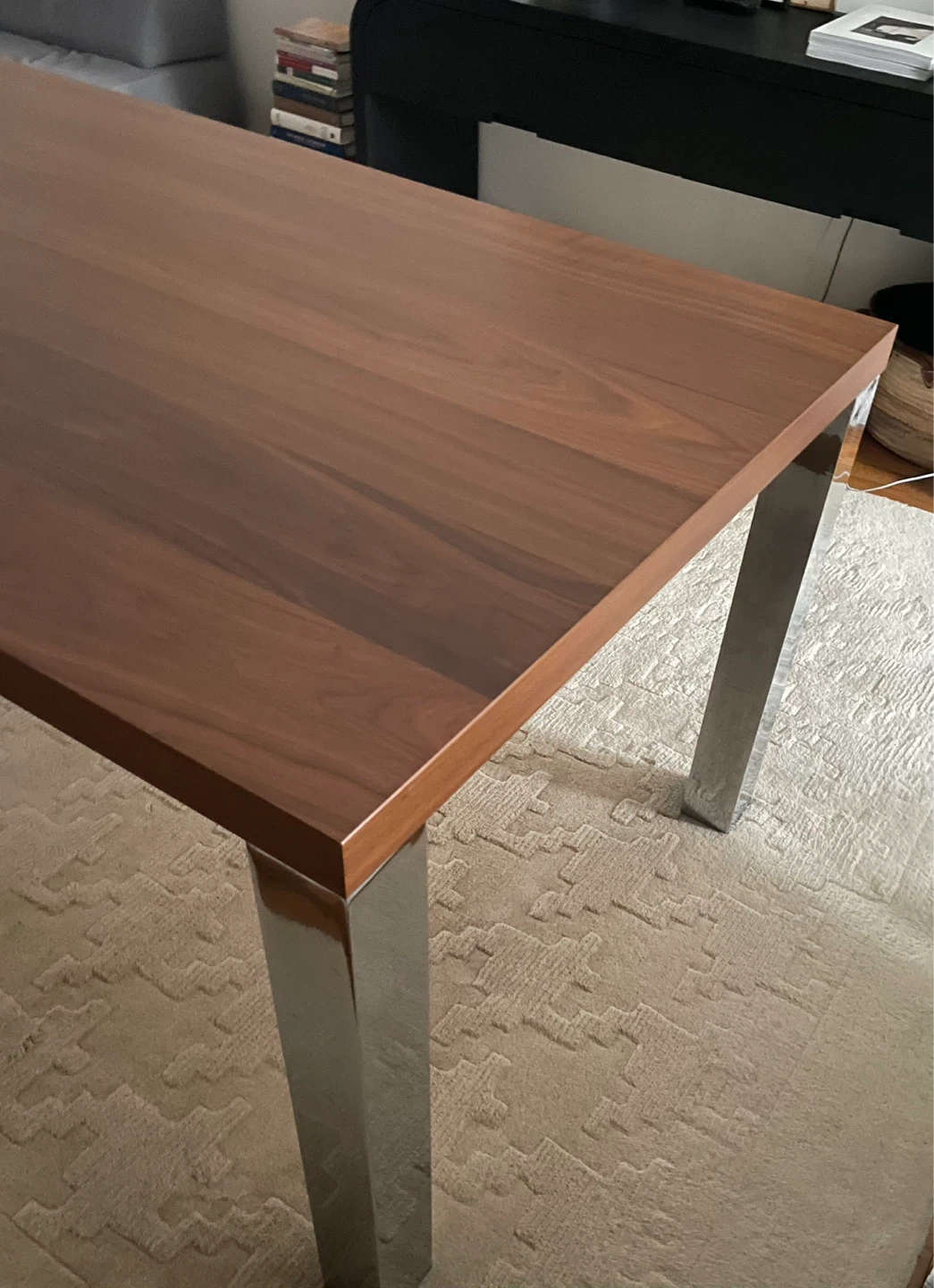 BoConcept Walnut Dining Table + 6 Eames-Style Chairs $550 - photo 5