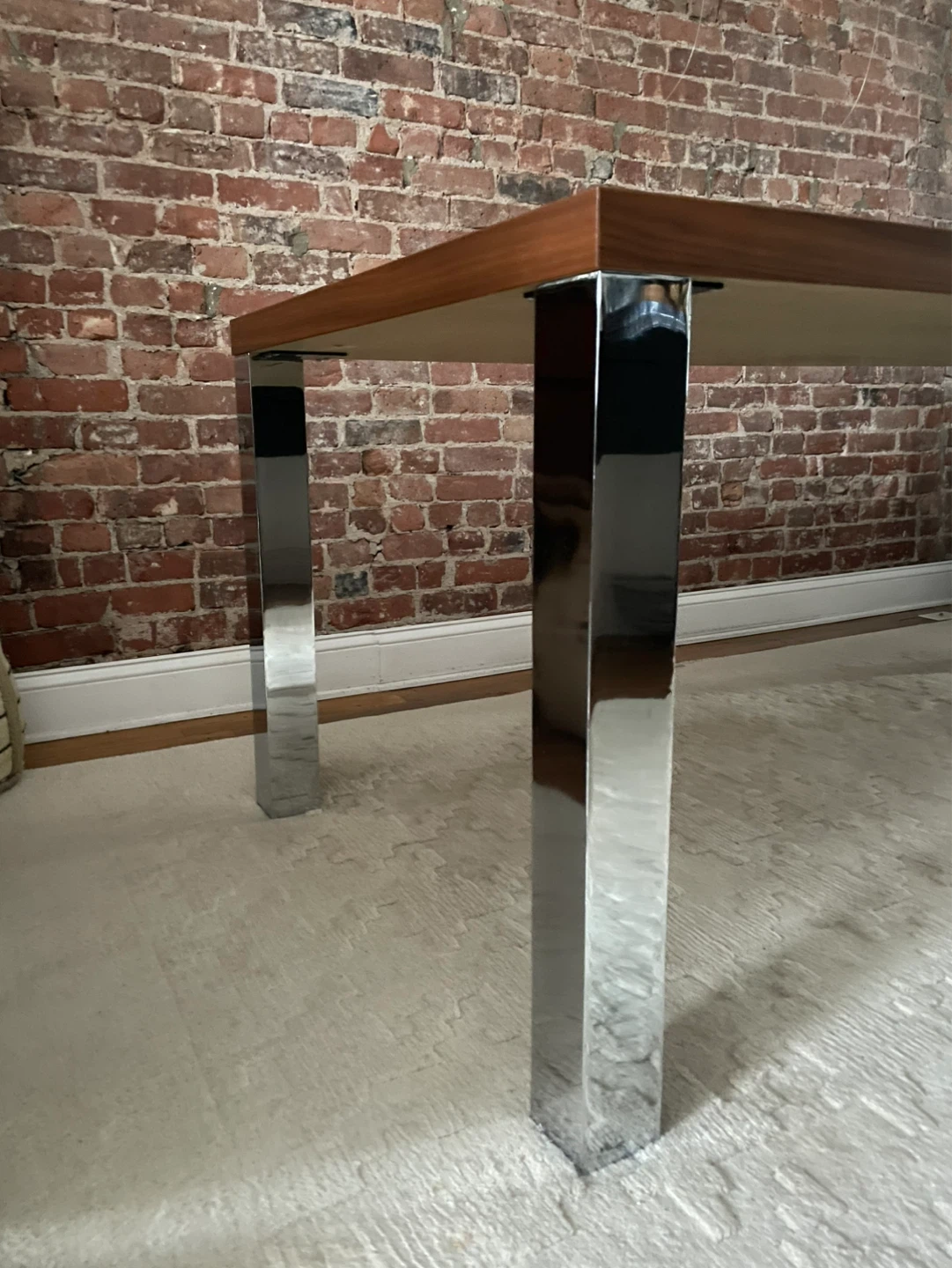 BoConcept Walnut Dining Table + 6 Eames-Style Chairs $550 - photo 3