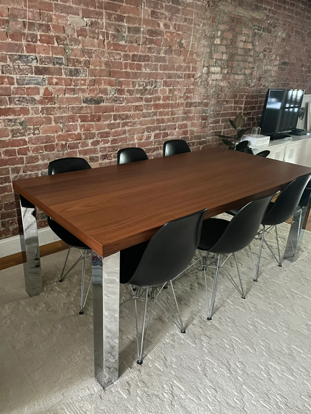 BoConcept Walnut Dining Table + 6 Eames-Style Chairs $550