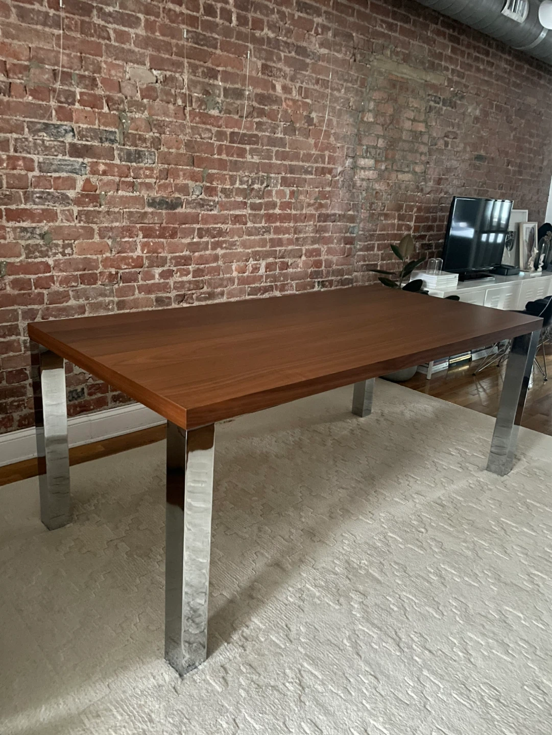 BoConcept Walnut Dining Table + 6 Eames-Style Chairs $550 - photo 2