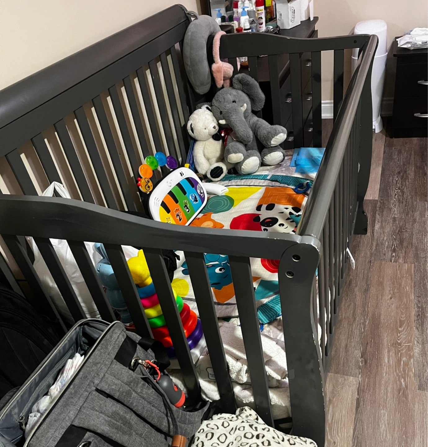 Wooden Baby Crib with mattress and free maternity Pillow - photo 4