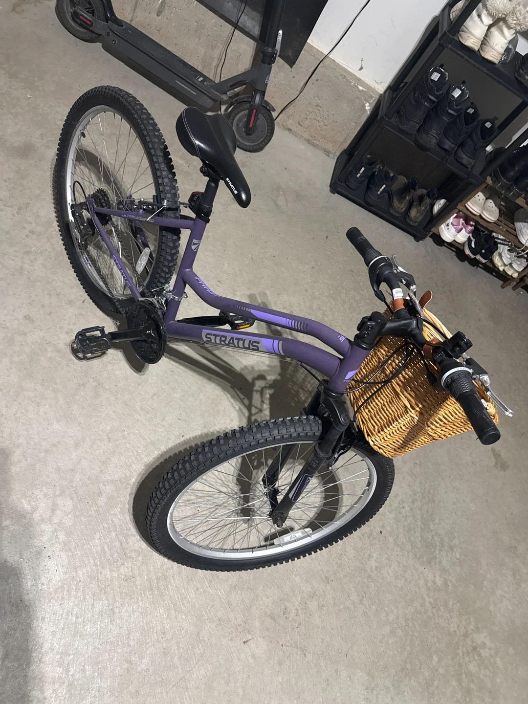 Purple Stratus Mountain Bike with Basket - photo 2