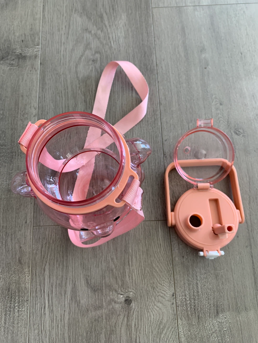Pink Fun Smile Bear Water Bottle ⚽️ - photo 2