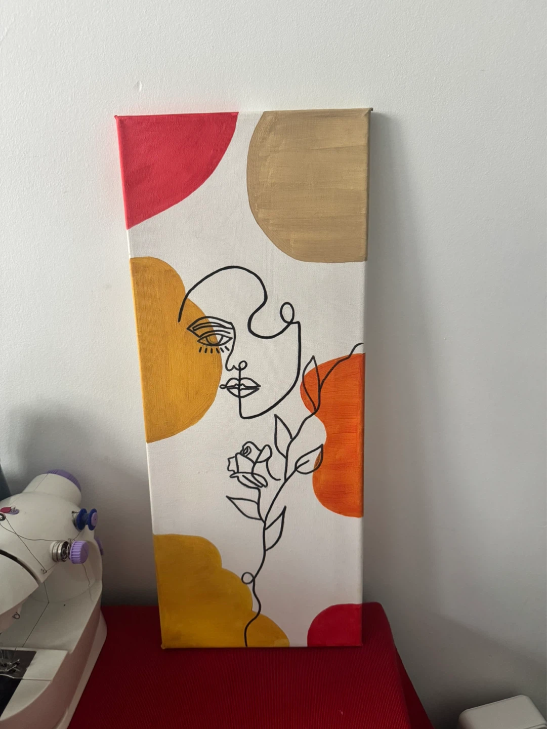 Abstract Line Art Canvas Painting