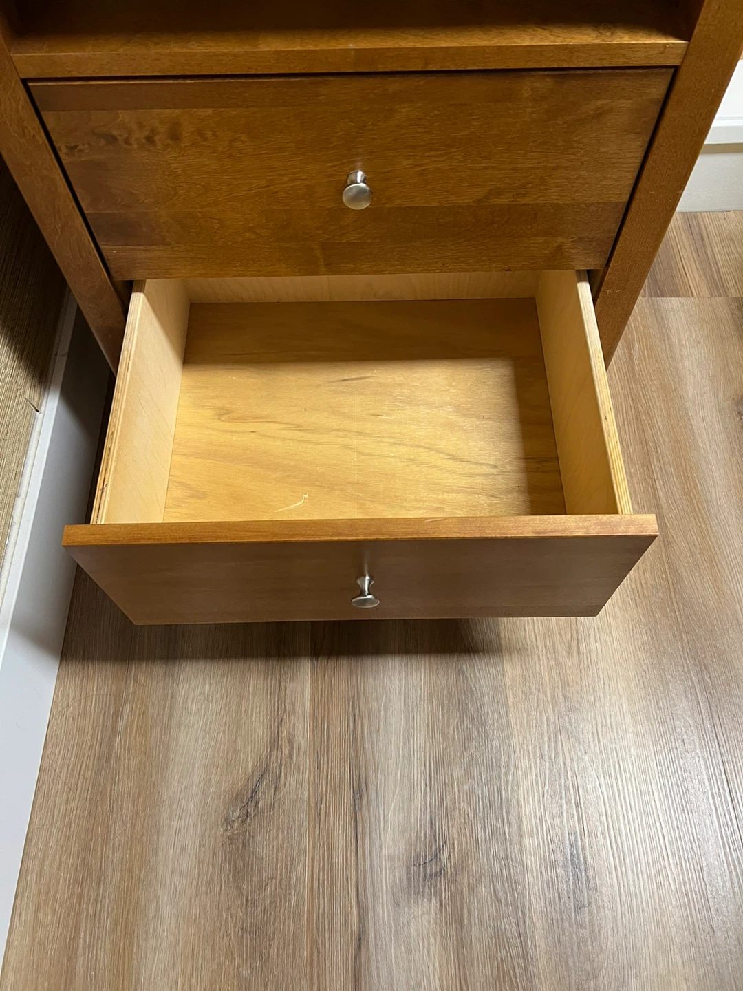 Wooden Nightstand with 2 Drawers - photo 4