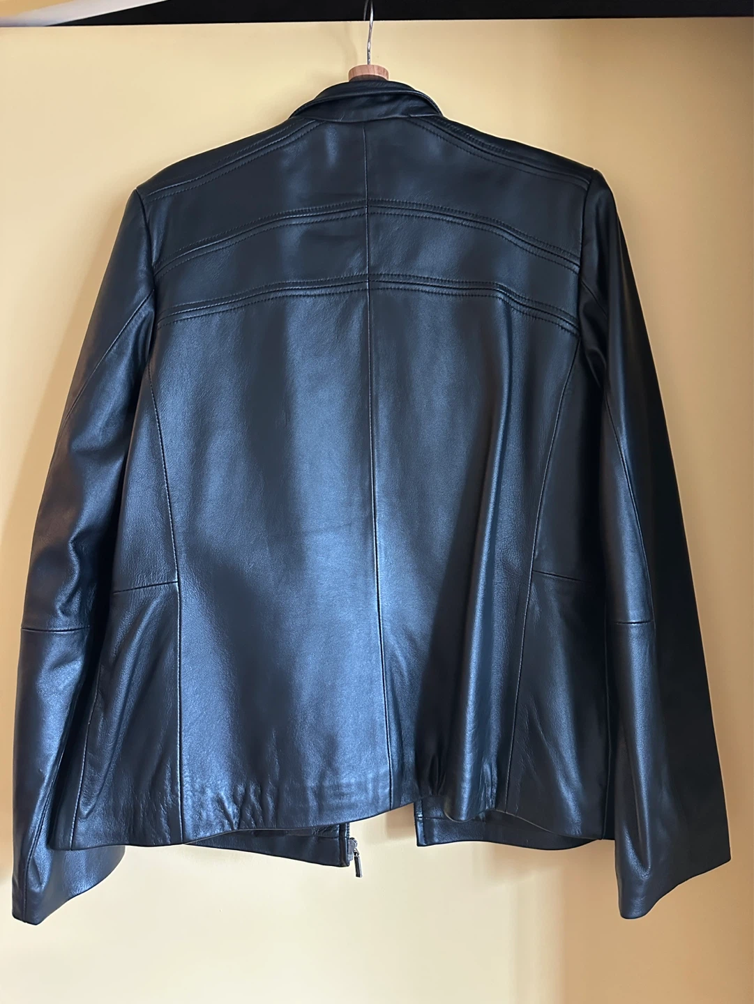 Nicole Miller GENUINE LEATHER Black Jacket XL - photo 3