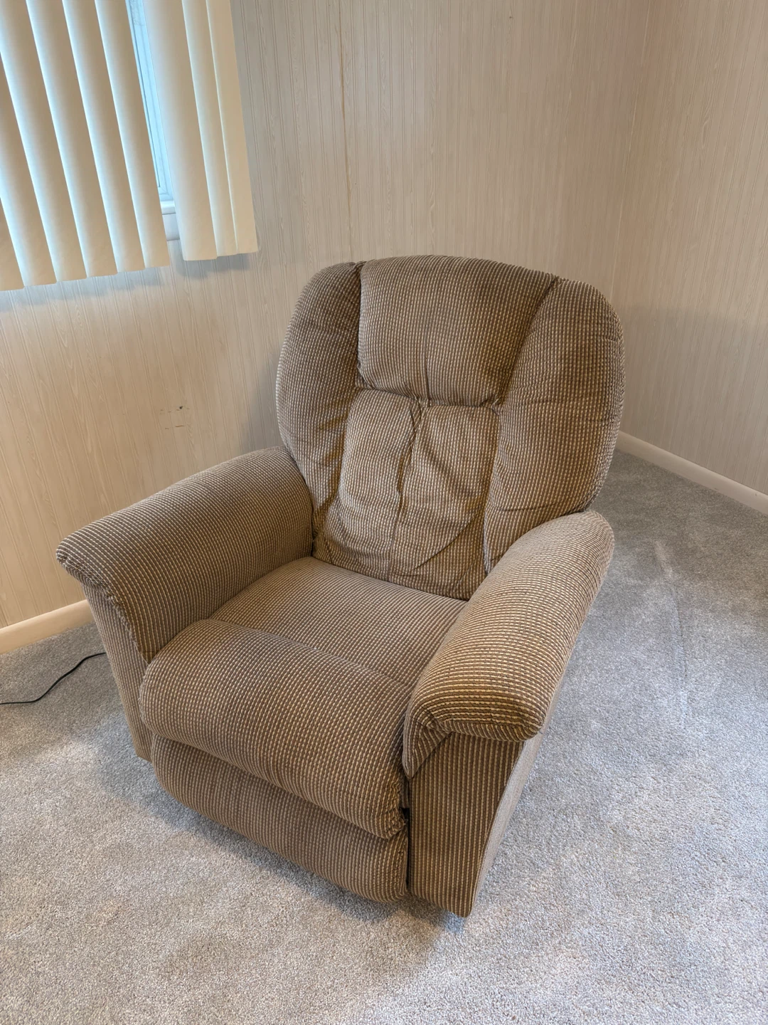 La-Z-Boy Recliner - Brown Striped Fabric