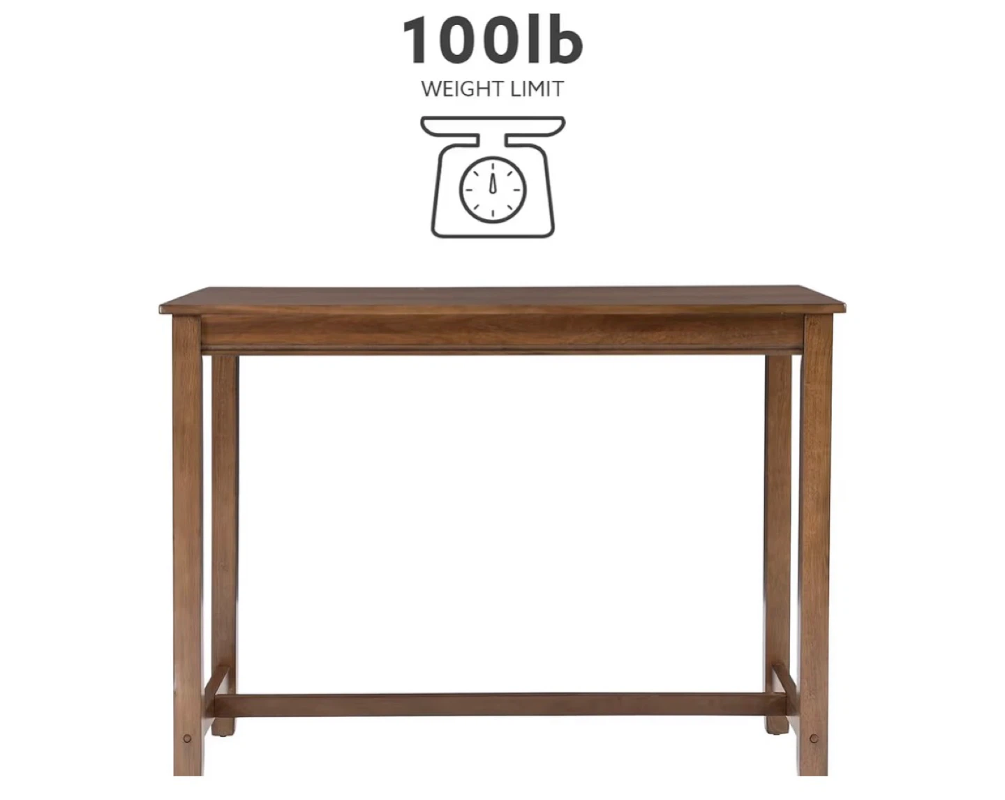 Rustico Counter Height Table - 47.25" L x 23.75" W x 36" H - photo 3