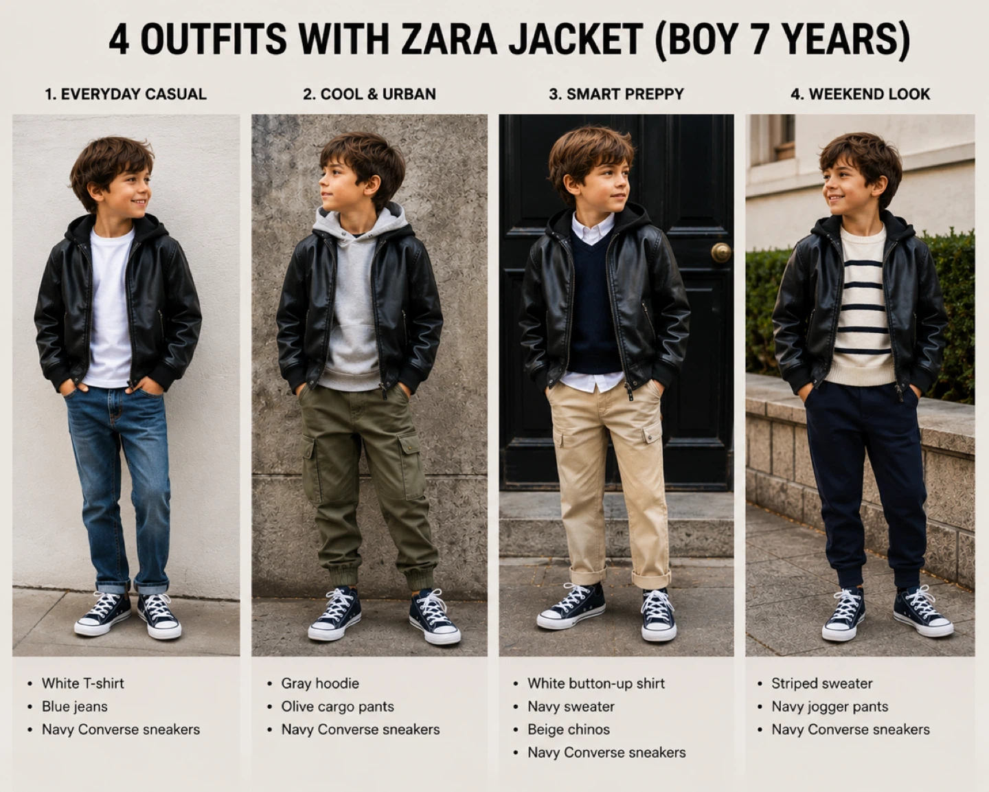 Zara kids Black Faux Leather Jacket Size 8-9 - photo 4