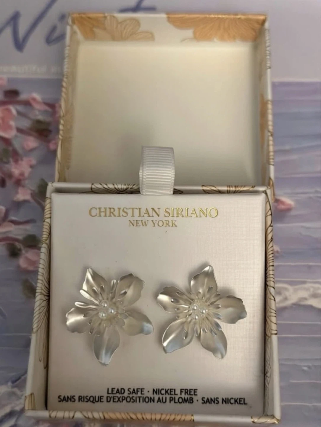 Christian Siriano Flower Stud Earrings