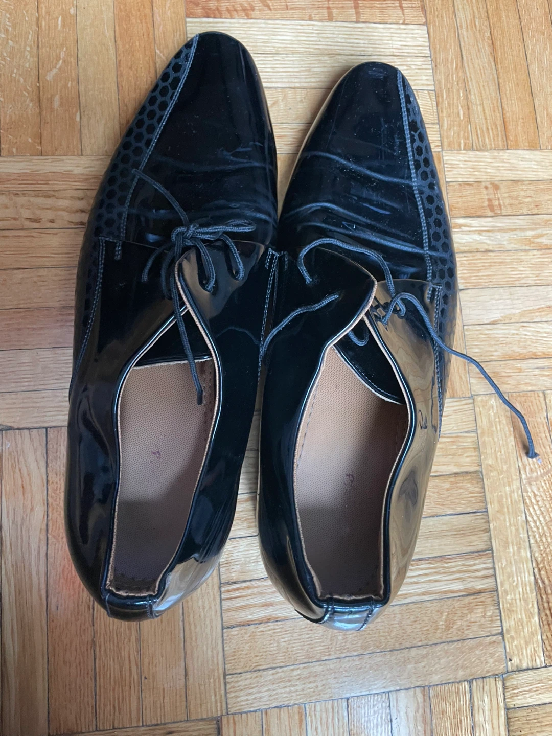 Men's Black Patent Leather Dress Shoes ⚽️