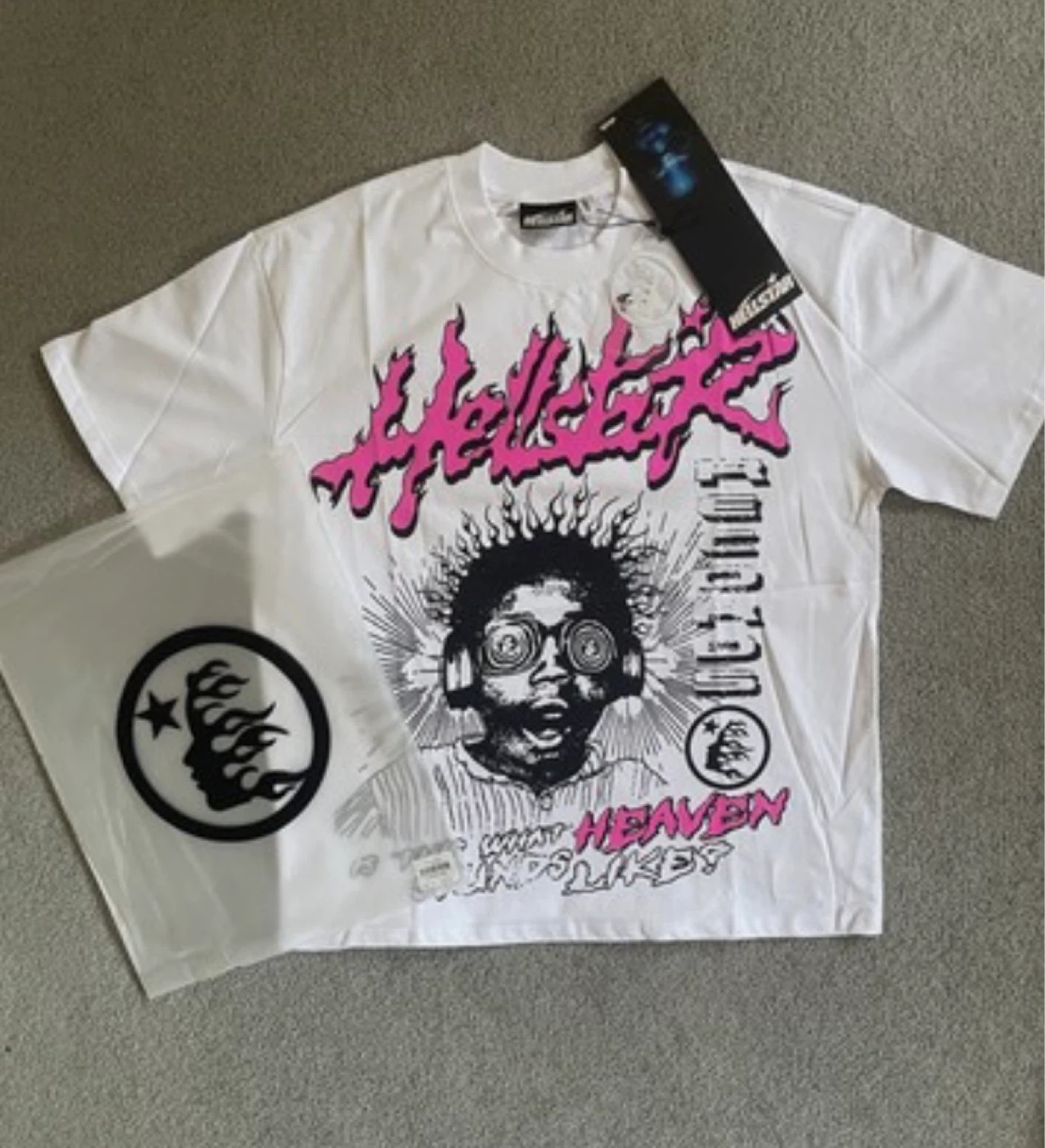 Hellstar Records White T-Shirt Size M