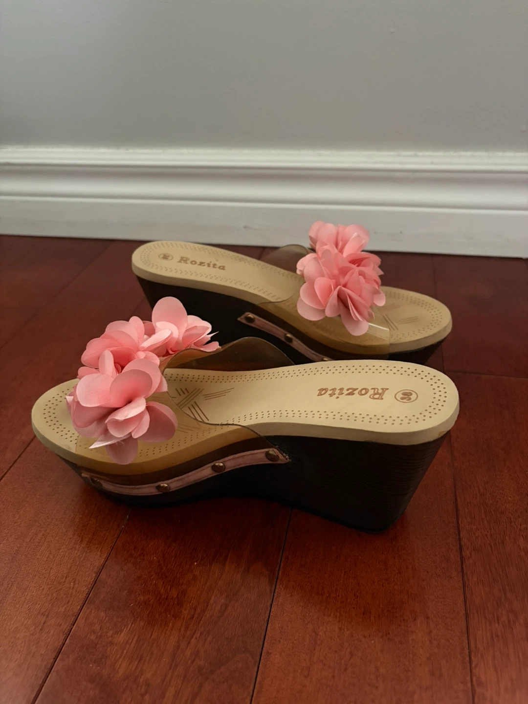 Rozita Women's Wedge Sandals - Pink Floral Detail - photo 2