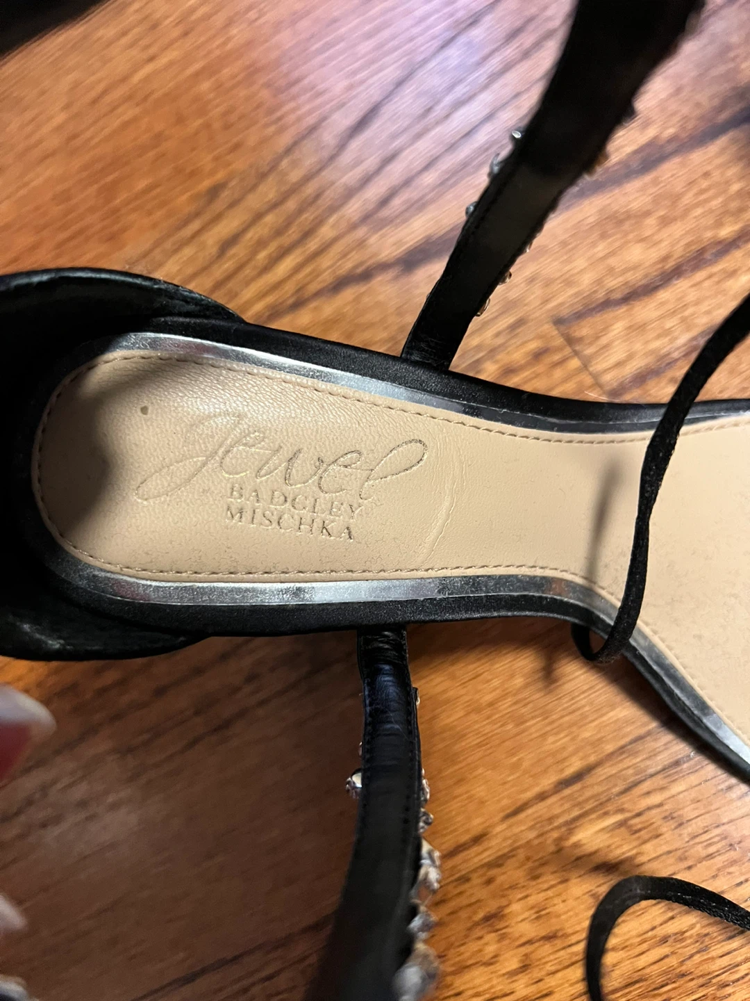 Badgley Mischka Black Embellished Heels - photo 4
