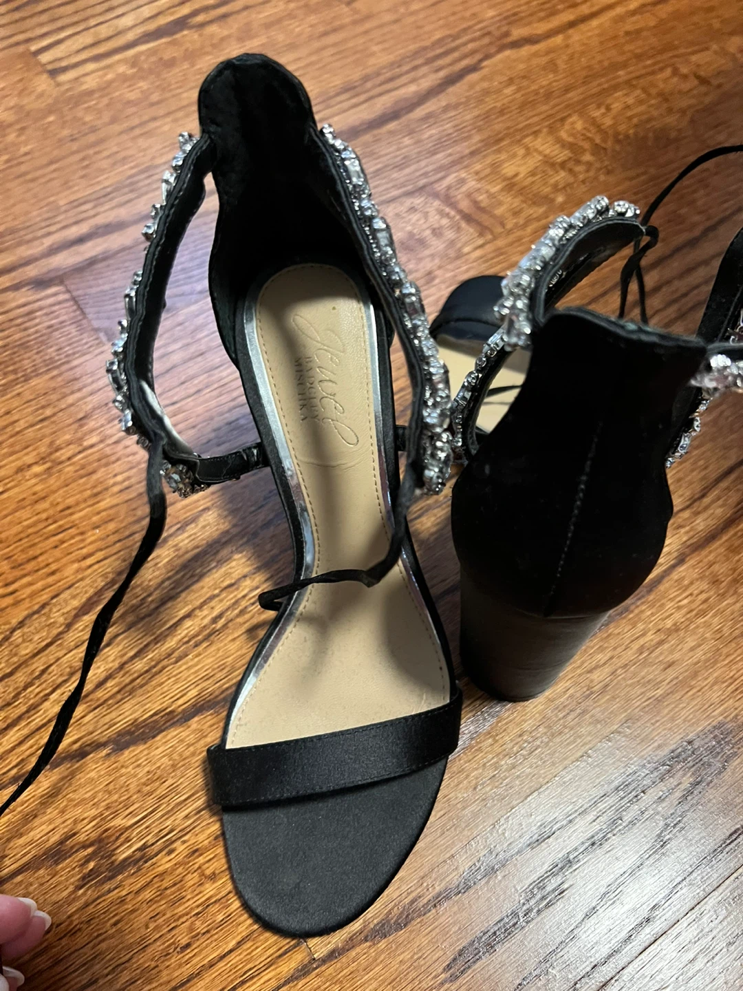 Badgley Mischka Black Embellished Heels