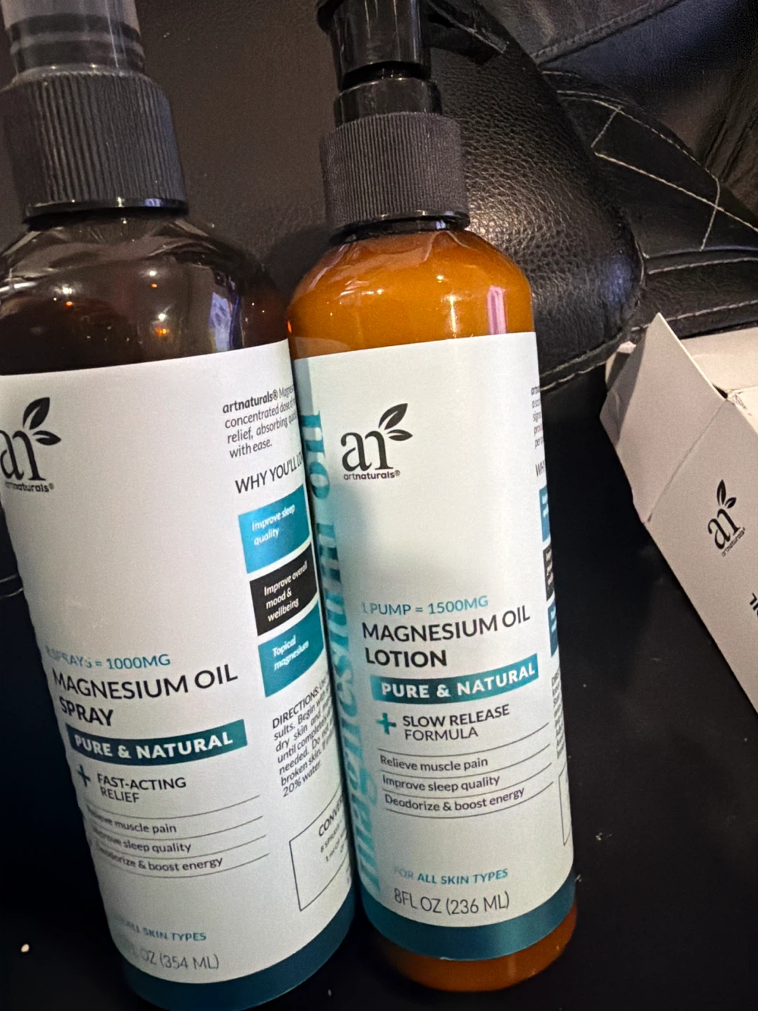 artnaturals Magnesium Oil Spray & Lotion Set - photo 2