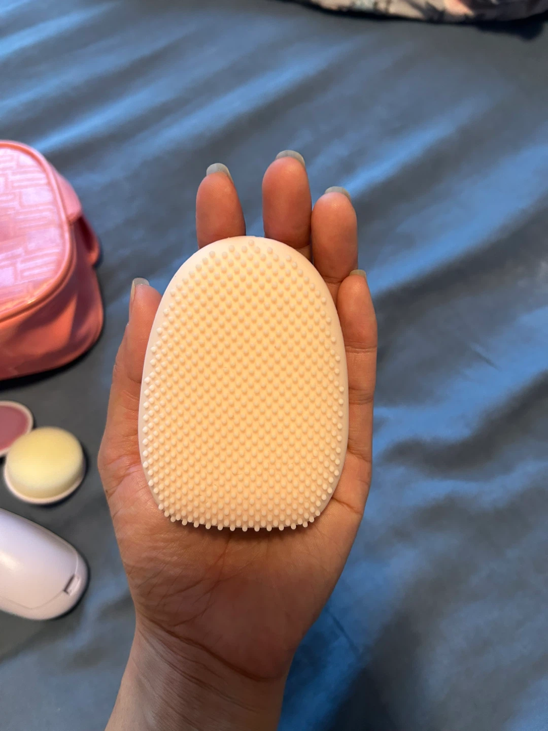 Facial Cleansing Brush Set with Pink Cosmetic Bag - photo 4