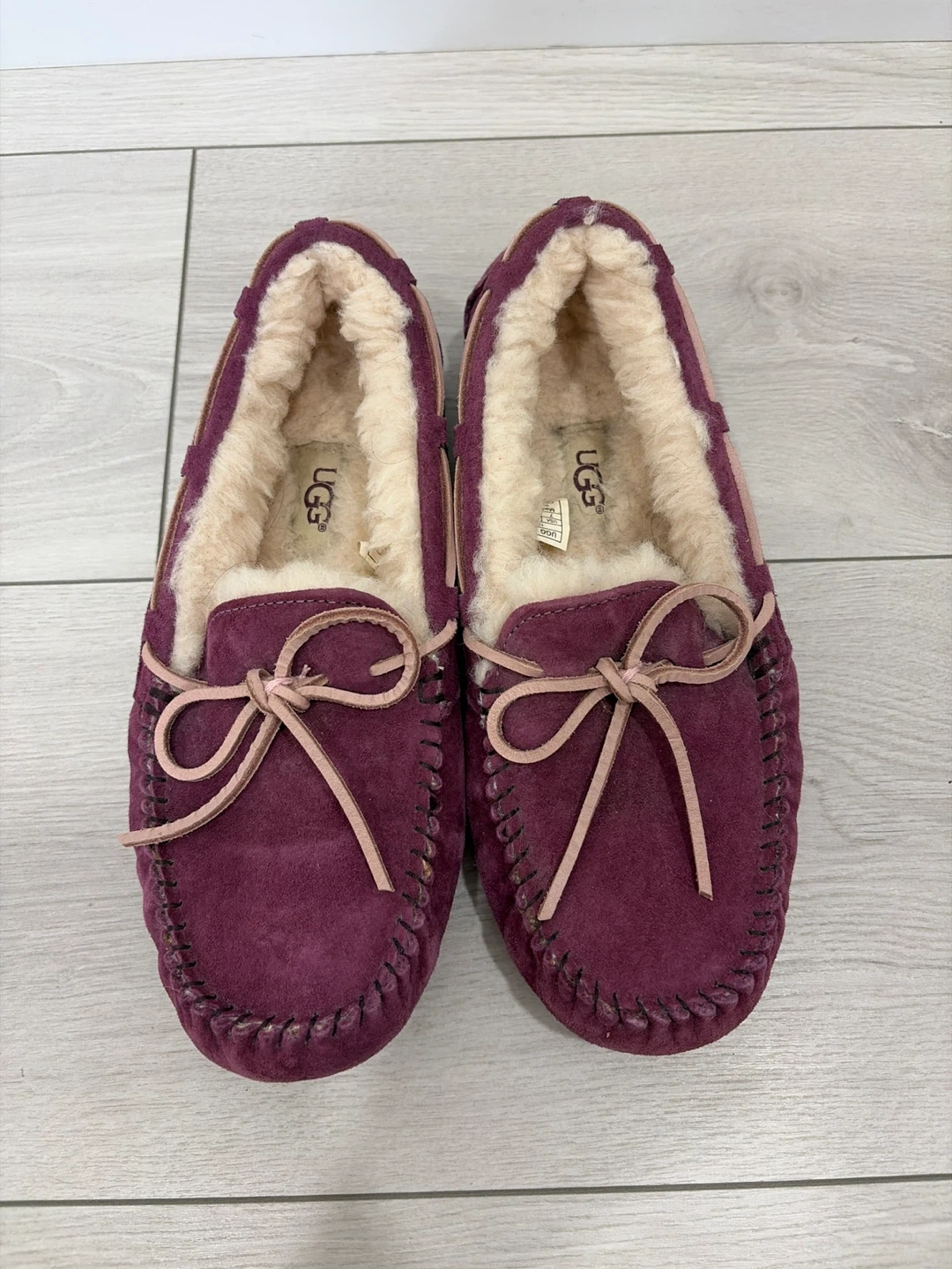 UGG Slippers - Purple Suede Mocassin Style