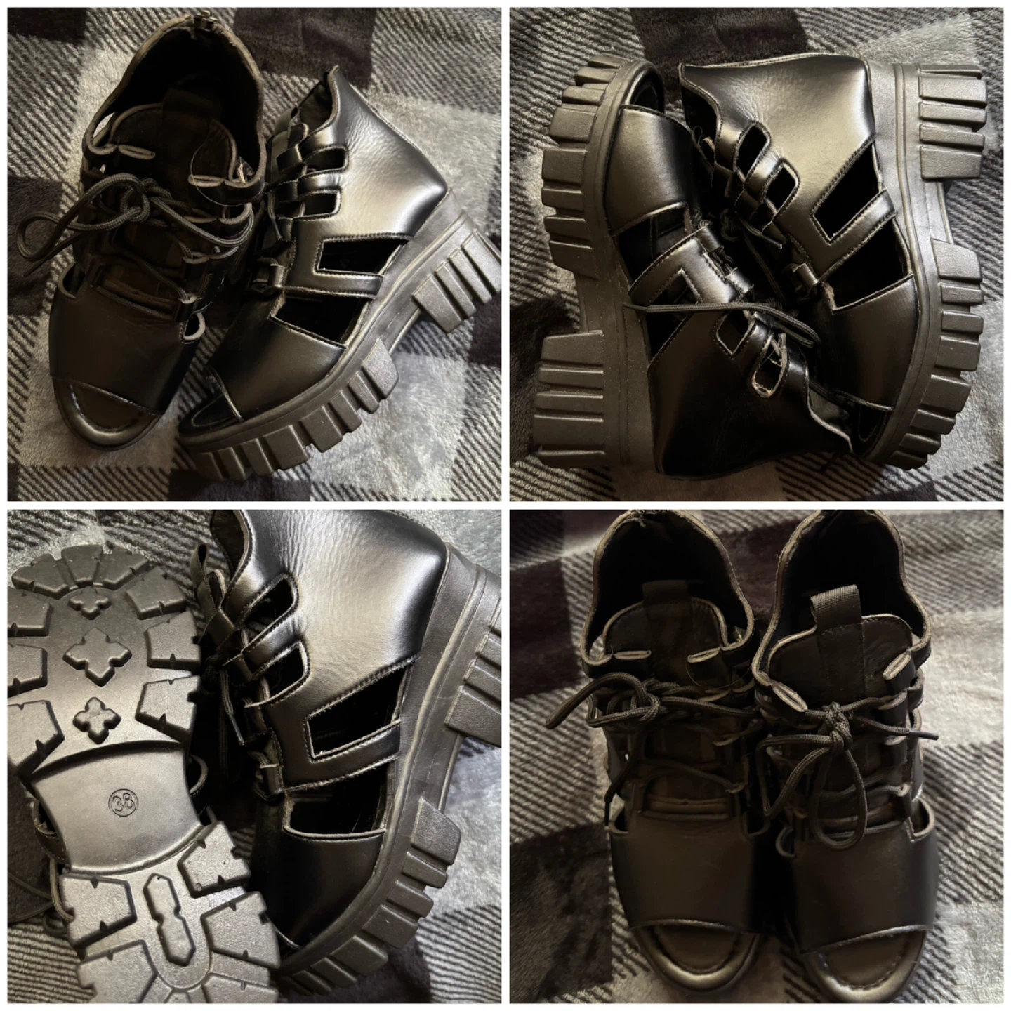 Chunky Platform Sandals - *Size Women 38/Black*