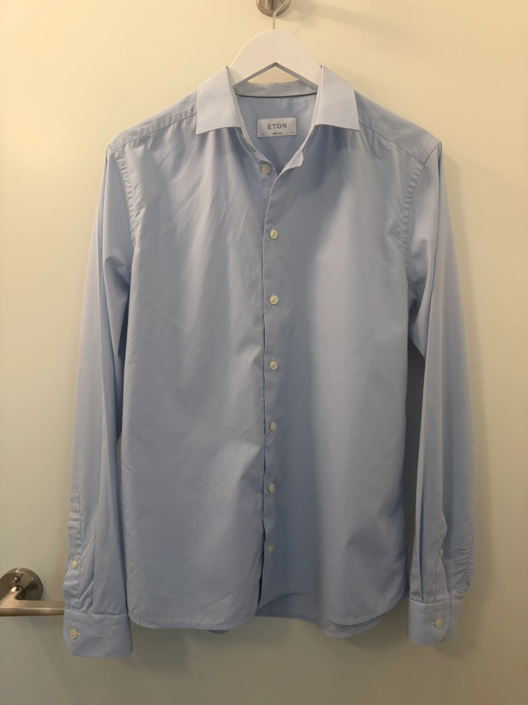 Eton Light Blue Super Slim Fit Dress Shirt - photo 3