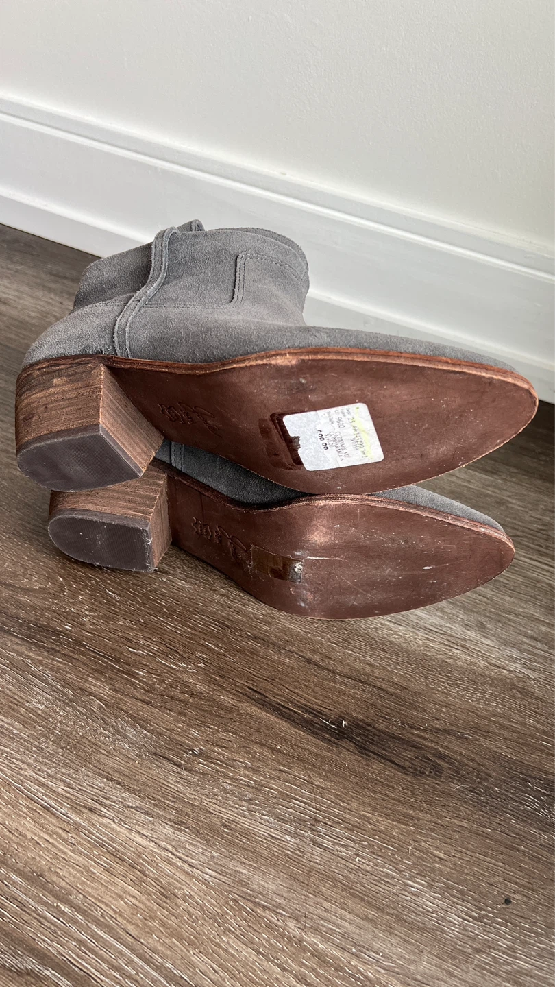 Joie Grey Suede Ankle Boots - Size 39.5 (women’s 9.5) - photo 3