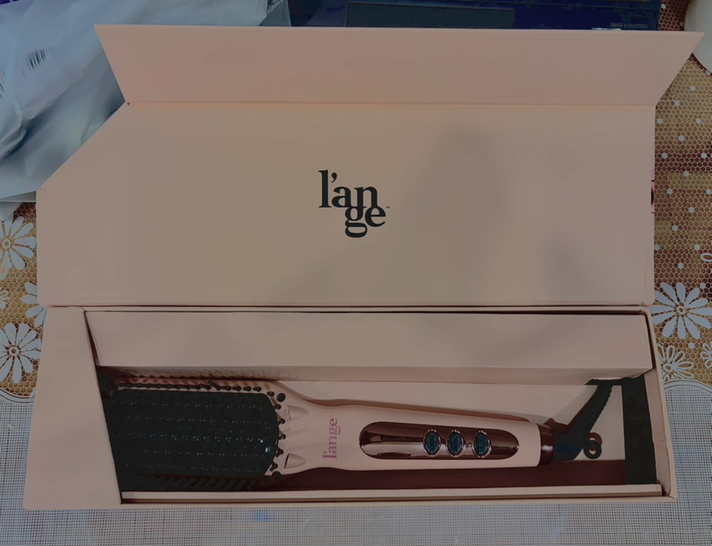 L'ange Le Vite Ceramic Straightening Brush - Blush