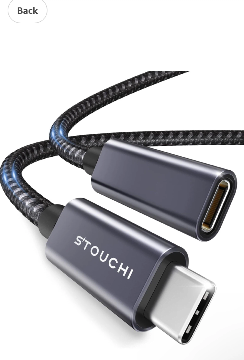 STOUCHI USB Type C Extension Cable 3 ft / 1m