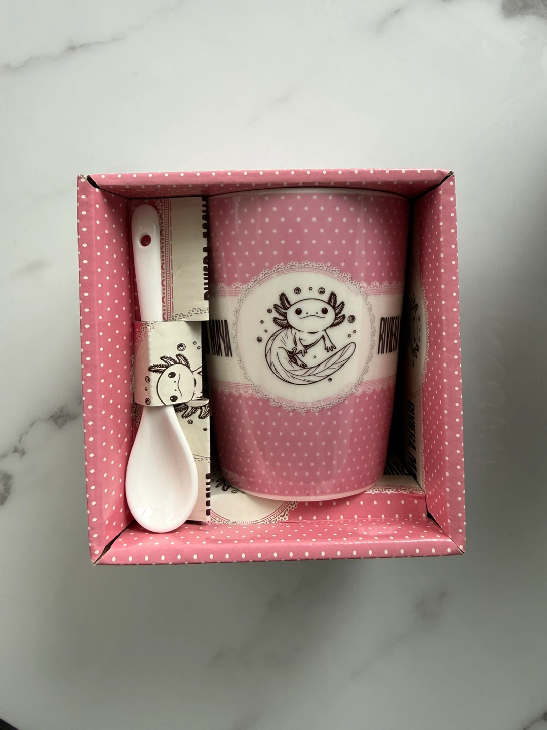 ⚽️New Riviera Maya Axolotl Mug and Spoon Set