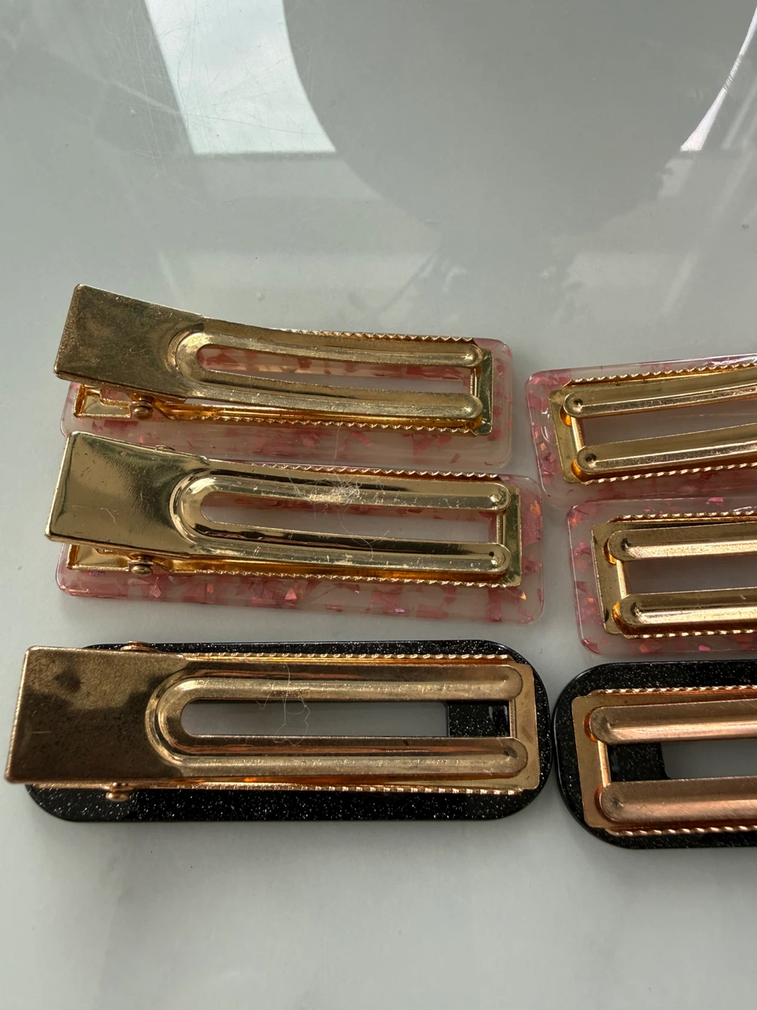 ⚽️Set of 6 Glitter Hair Clips - photo 3