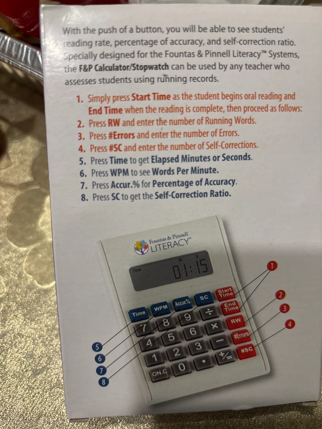 Fountas & Pinnell Calculator/Stopwatch - photo 2