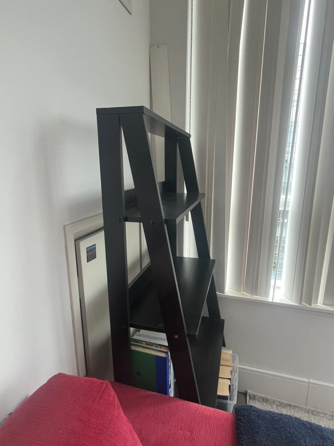 Black 5-Tier Ladder Bookshelf - photo 3