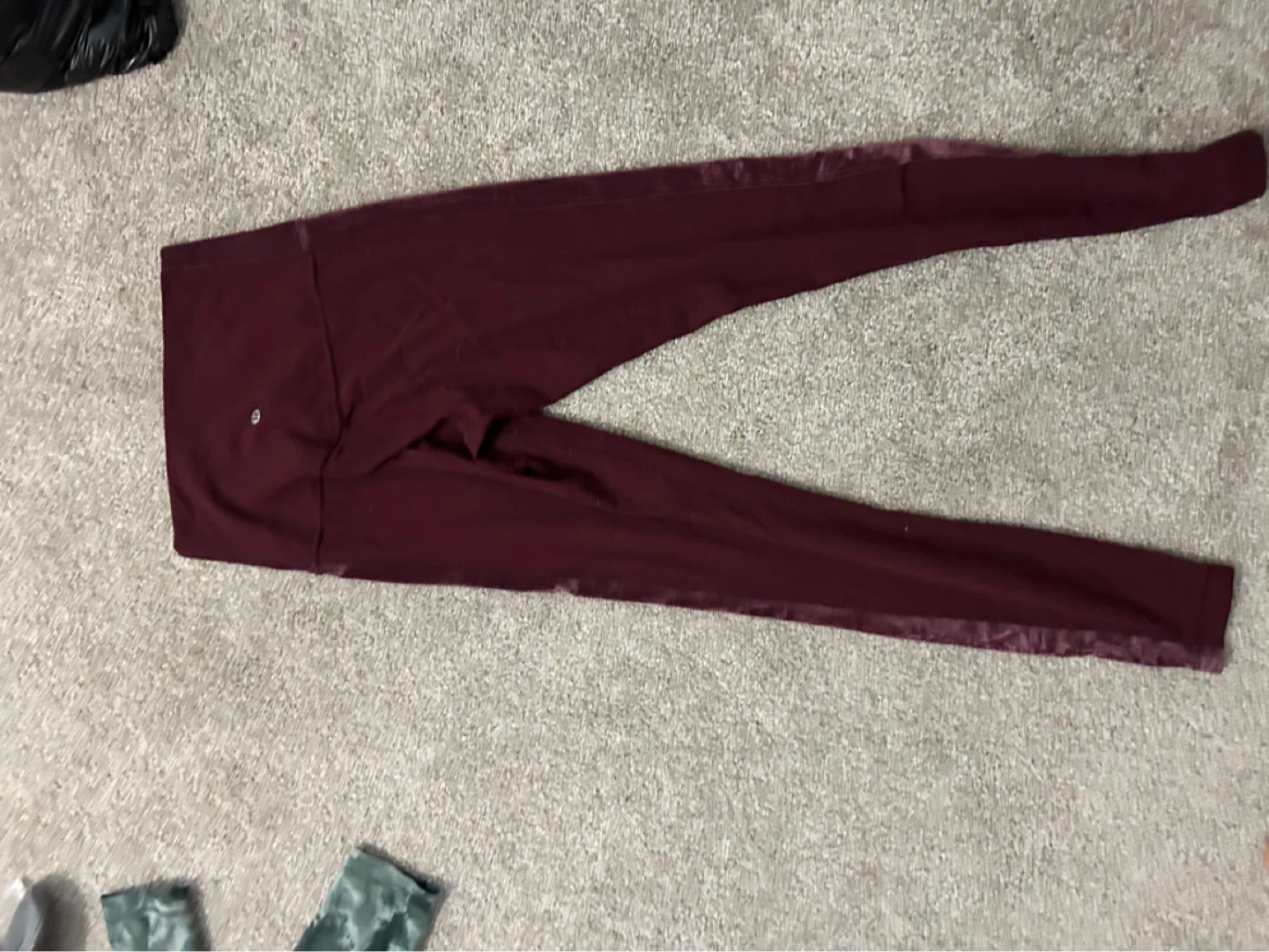 Lululemon Burgundy Velvet Trim Leggings - photo 3