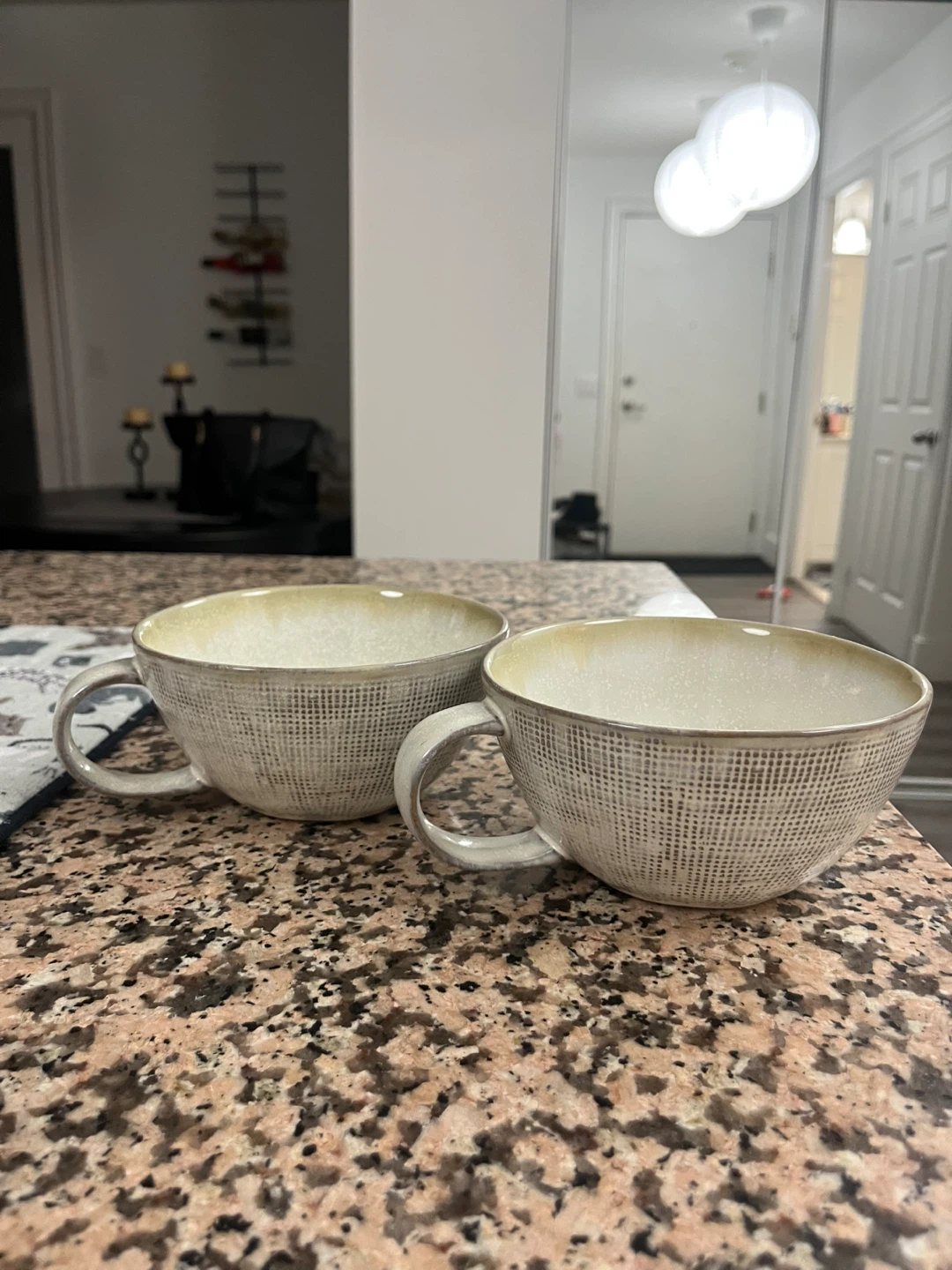 Set of 2 Ceramic Soup Bowls/Mugs