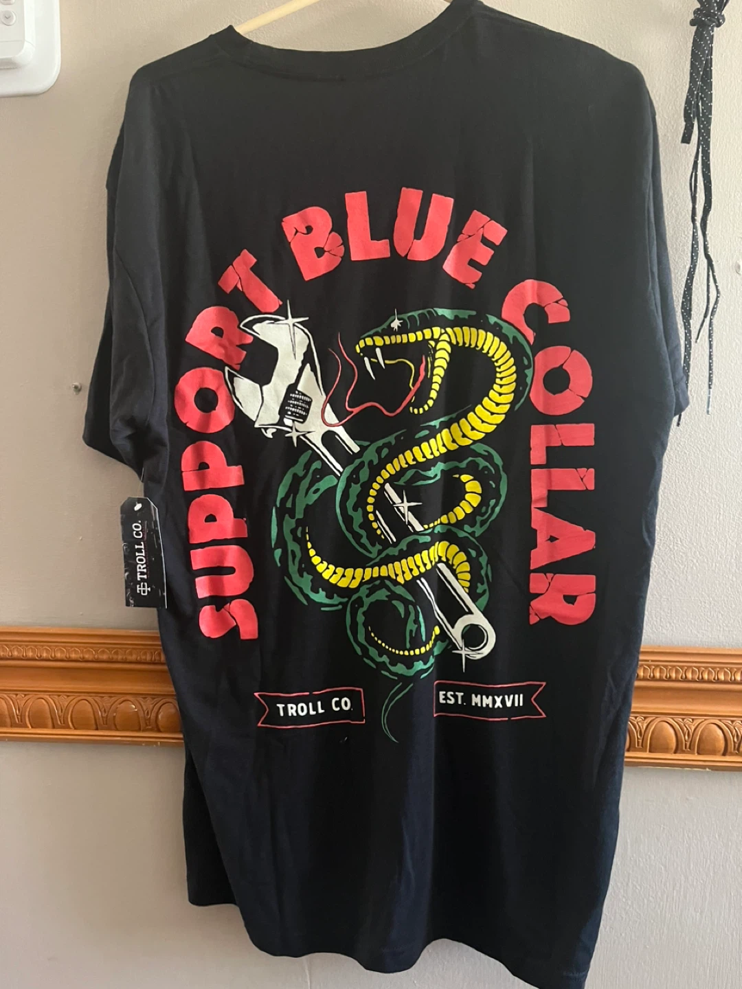 Troll Co. Support Blue Collar T-Shirt XL - photo 4