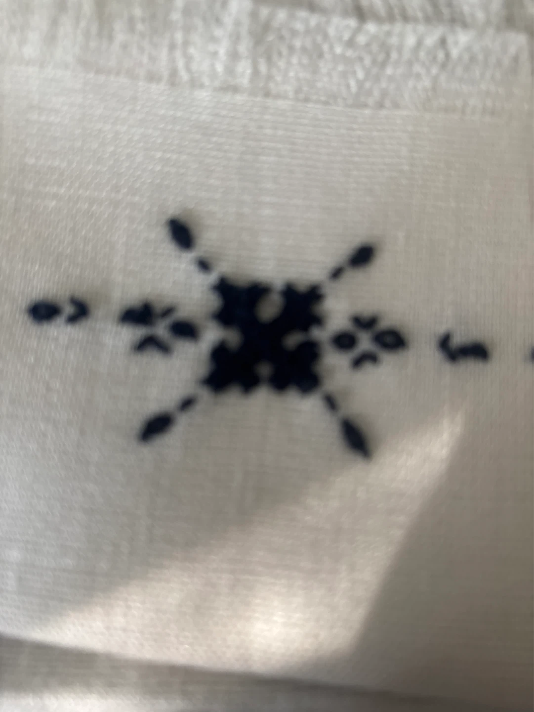 Set of 4 Embroidered  Linen Napkins with Fringed Edges - photo 3