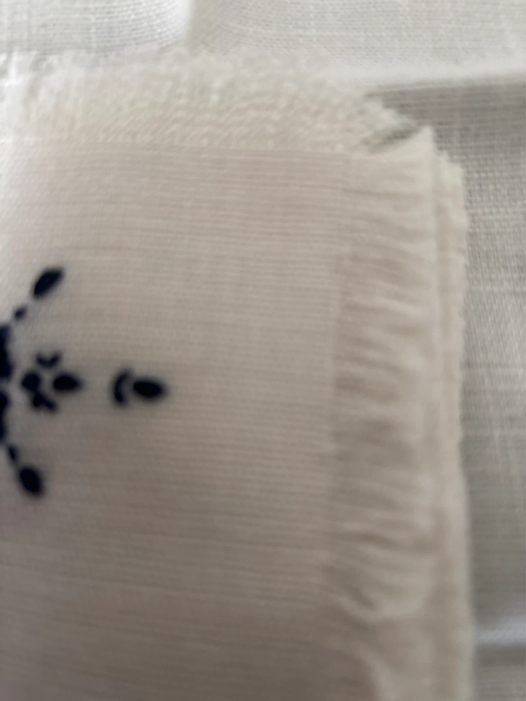 Set of 4 Embroidered  Linen Napkins with Fringed Edges - photo 5