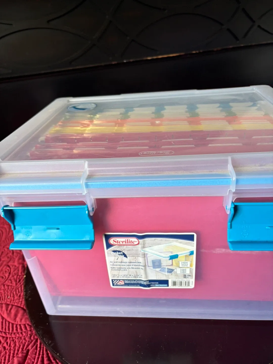 Sterilite Storage Bin with File Folders