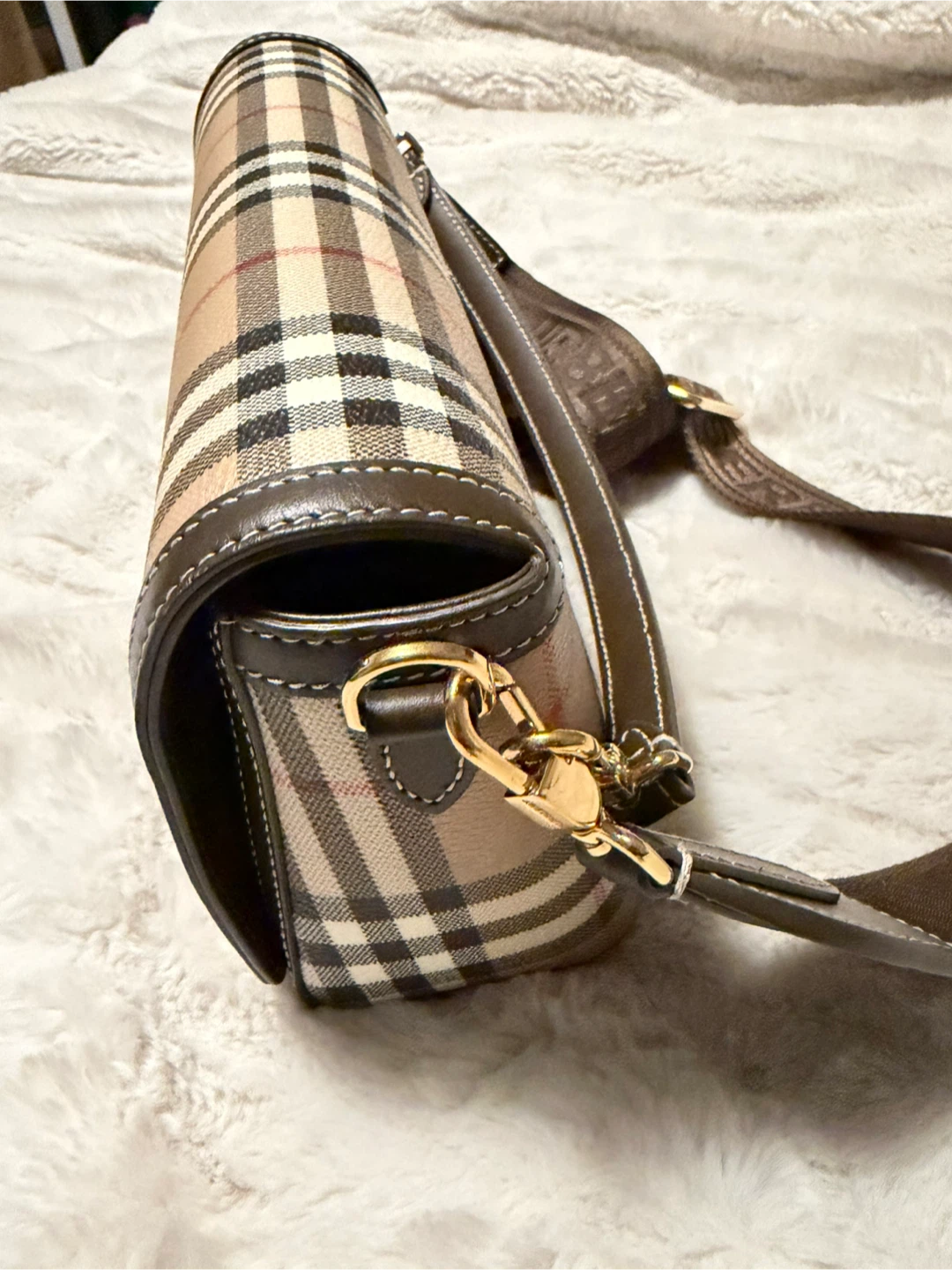 Burberry Top Handle Note bag - archive beige/military - photo 3